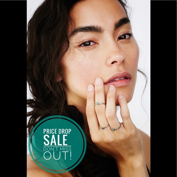 Free People Jewelry - Free People Opal ring set